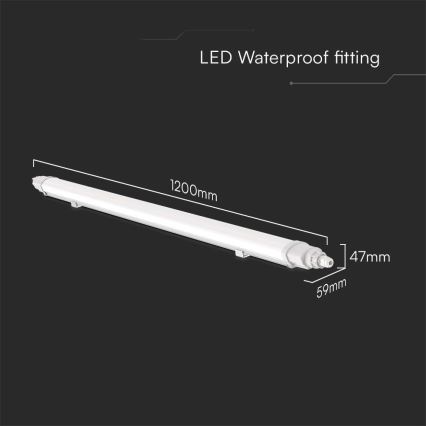 LED liuminescencinis techninis šviestuvas LED/36W/230V 4000K IP65 120 cm