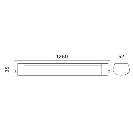 LED liuminescencinis techninis šviestuvas LED/36W/230V IP65 4000K 126 cm