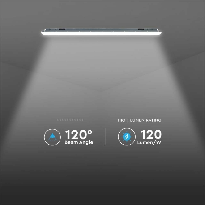 LED liuminescencinis techninis šviestuvas su jutikliu  X-SERIES LED/36W/230V 6500K 120 cm IP65