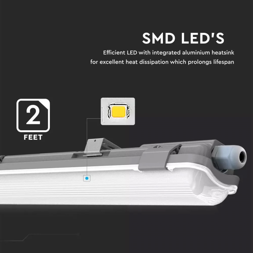 LED liuminescencinis techninis šviestuvas T8 1xG13/18W/230V 4000K 120cm IP65