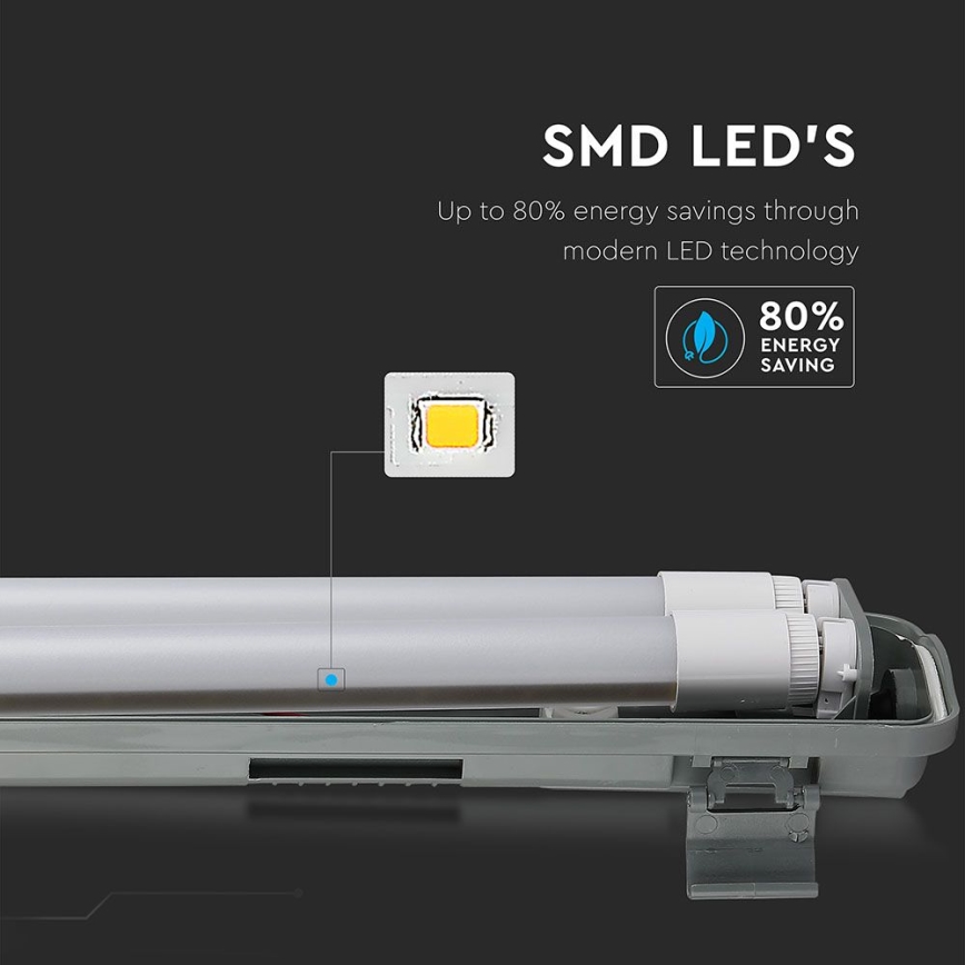 LED liuminescencinis techninis šviestuvas T8 2xG13/22W/230V IP65 6400K 156 cm