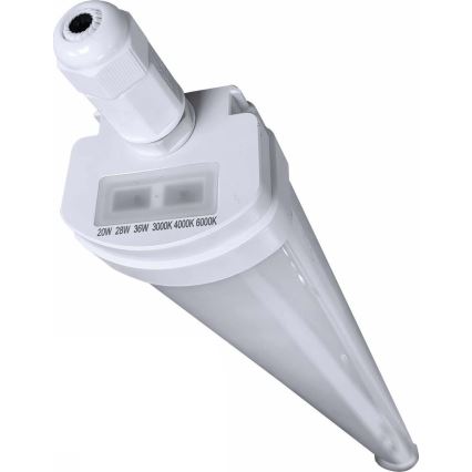 LED Pritemdomas didelio našumo fluorescencinis šviestuvas VOLITER LED/20/28/36W/230V 3000/4000/6000K 120 cm IP65 balta