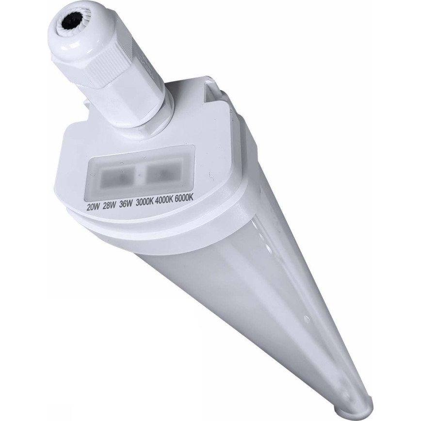 LED Pritemdomas didelio našumo fluorescencinis šviestuvas VOLITER LED/20/28/36W/230V 3000/4000/6000K 120 cm IP65 balta