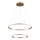 LED liustra ant kabelio DIANA LED/44W/230V 4000K, skersmuo 59 cm, auksinė