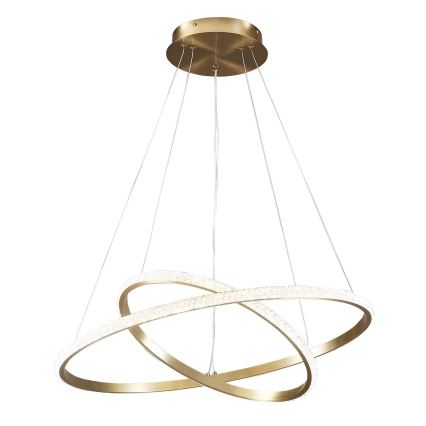 LED liustra ant kabelio DIANA LED/44W/230V 4000K, skersmuo 59 cm, auksinė