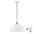 LED liustra ant laido 1xE27/60W/230V balta/raudona