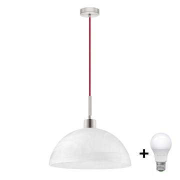 LED liustra ant laido 1xE27/60W/230V balta/raudona