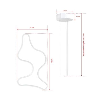 LED liustra ant laido ARTISAN LED/36W/230V 6500K balta