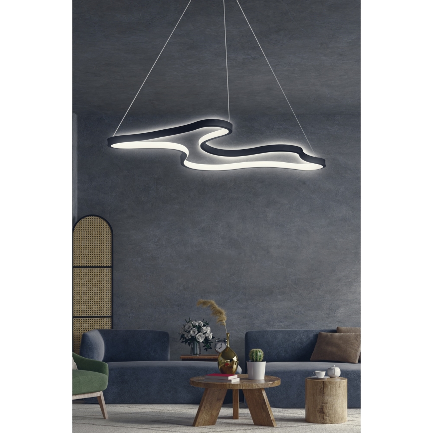 LED liustra ant laido ARTISAN LED/36W/230V 6500K juoda