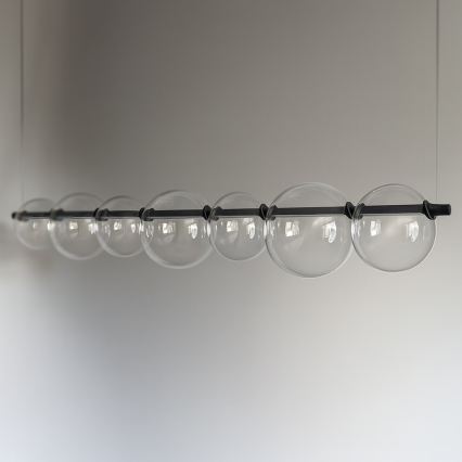 LED liustra ant laido ATOLA LED/19W/230V juoda/skaidri