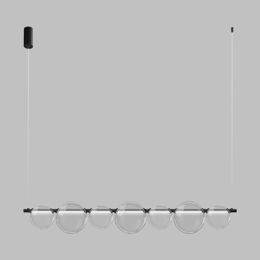 LED liustra ant laido ATOLA LED/19W/230V juoda/skaidri