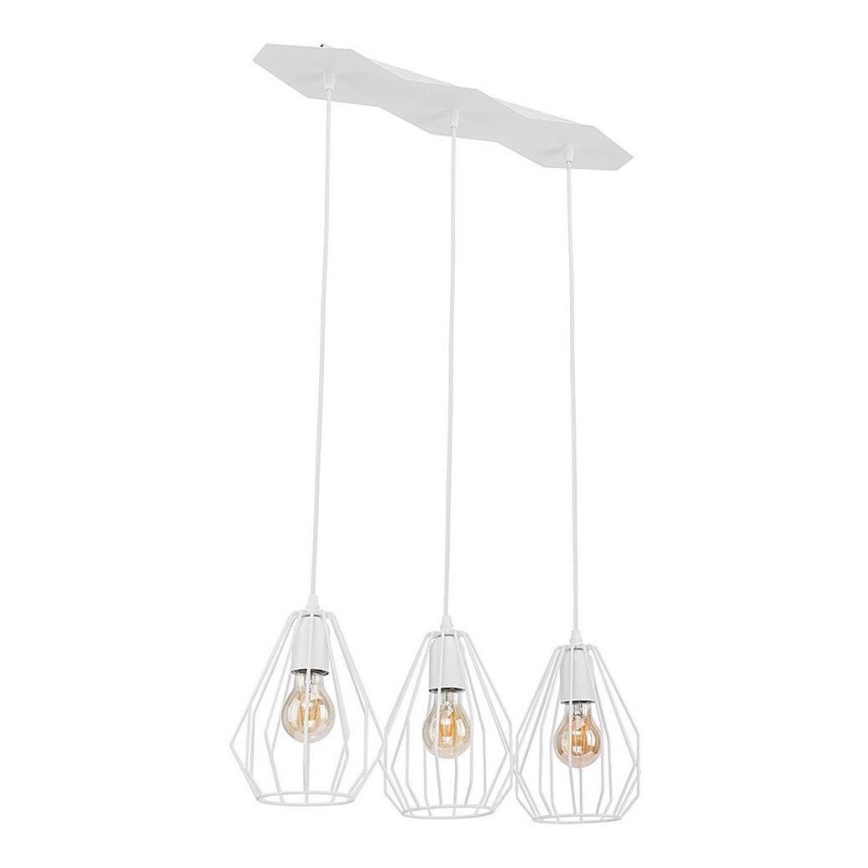LED liustra ant laido BRYLANT 3xE27/60W/230V balta