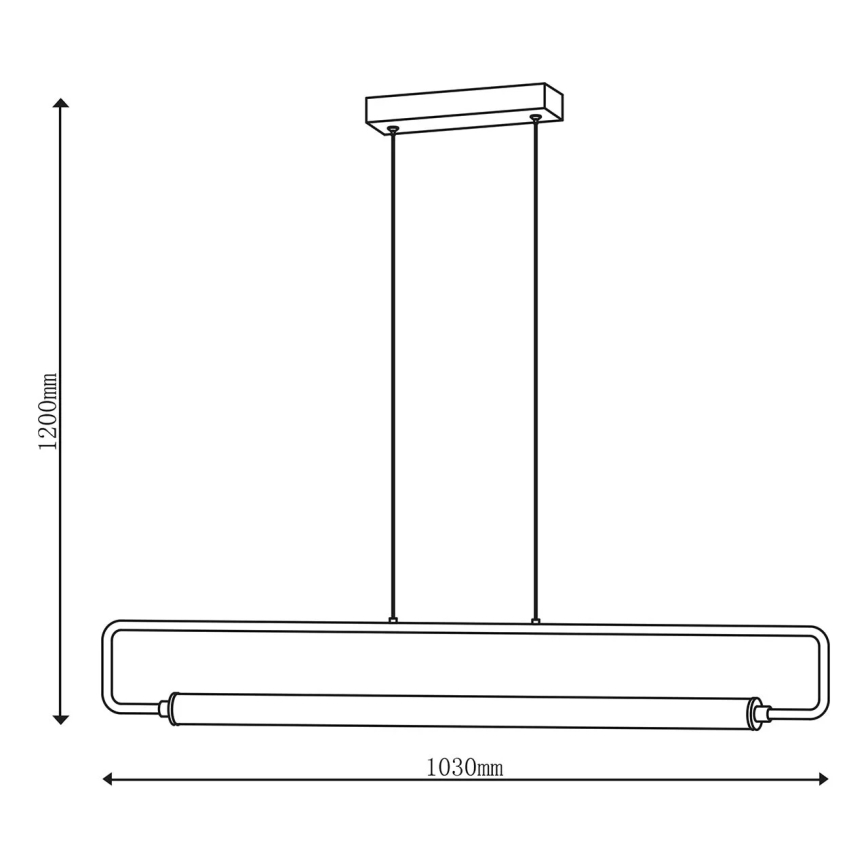 LED liustra ant laido FELICJA LED/30W/230V 4000K juoda