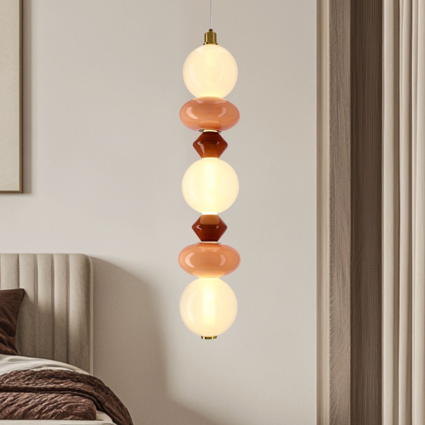 LED liustra ant laido FLORES LED/20W/230V auksinė/oranžinė/ruda