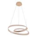 LED liustra ant laido GLOW LED/75W/230V 4000K Ø 60 cm auksinė