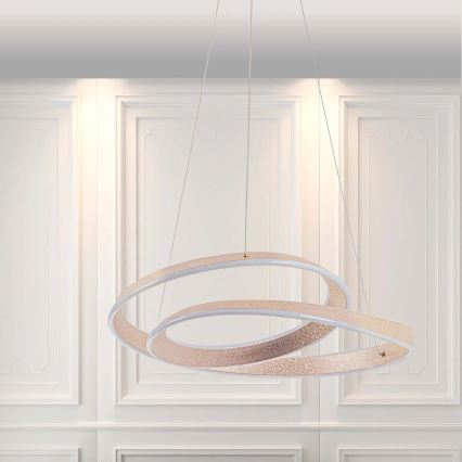 LED liustra ant laido GLOW LED/75W/230V 4000K Ø 60 cm auksinė