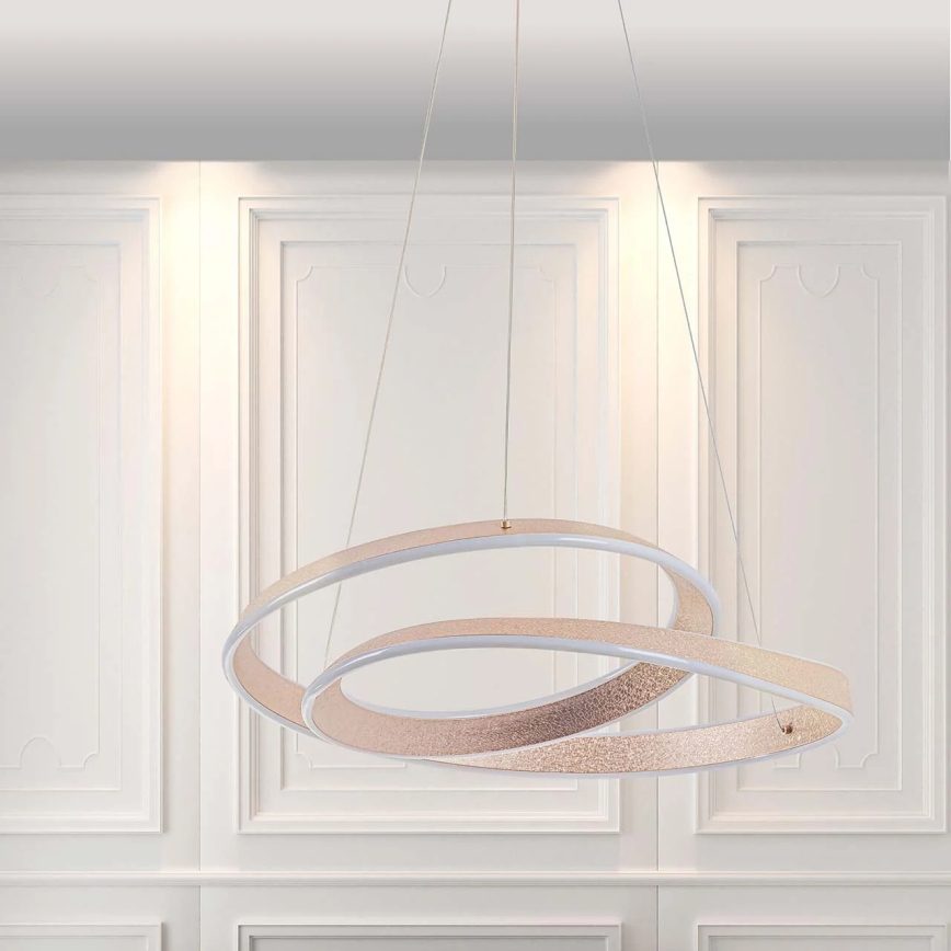 LED liustra ant laido GLOW LED/75W/230V 4000K Ø 60 cm auksinė