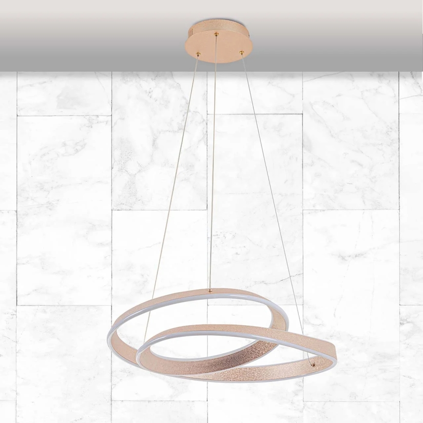 LED liustra ant laido GLOW LED/75W/230V 4000K Ø 60 cm auksinė