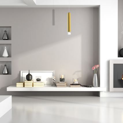 LED liustra ant laido GOLDIE LED/5W/230V auksinė