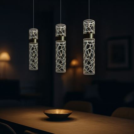 LED liustra ant laido LAGOS LED/24W/230V, auksinė