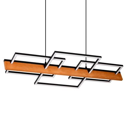 LED liustra ant laido LARYSA LED/35W/230V iš pušies