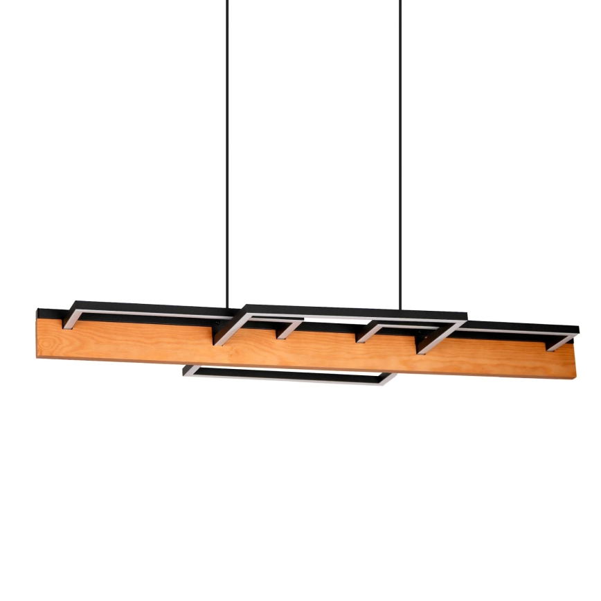 LED liustra ant laido LARYSA LED/35W/230V iš pušies
