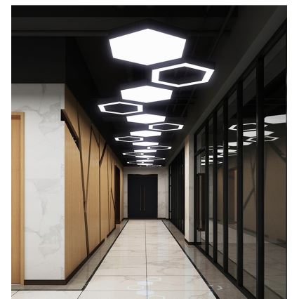 LED liustra ant laido LED/20W/230V juoda