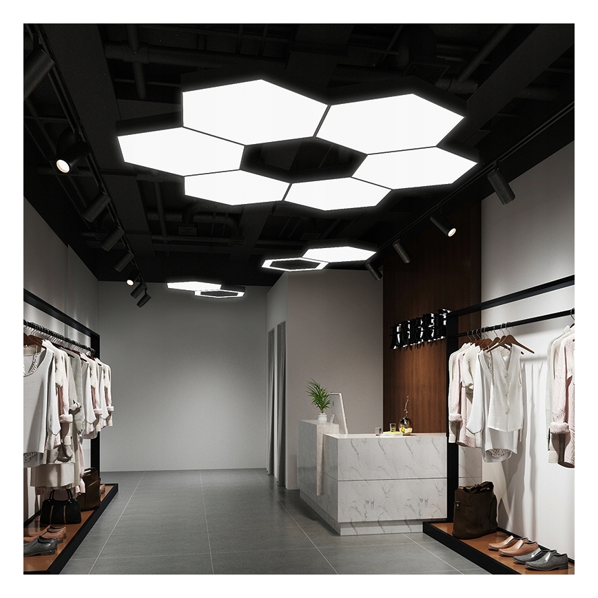 LED liustra ant laido LED/20W/230V juoda