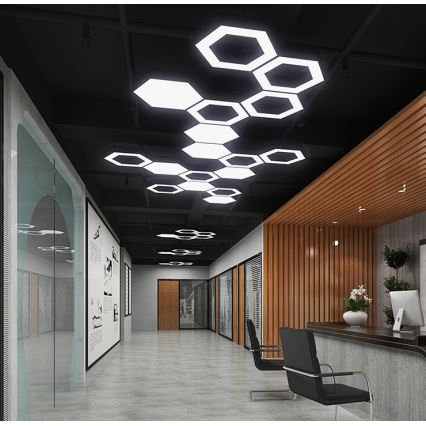 LED liustra ant laido LED/20W/230V juoda