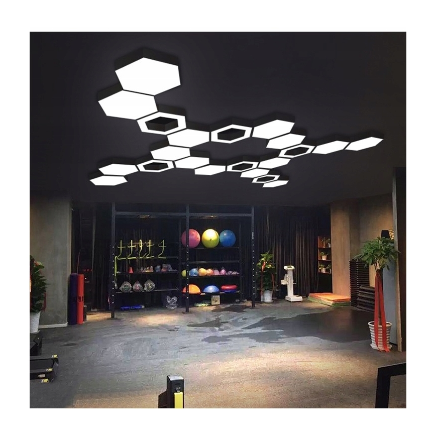 LED liustra ant laido LED/20W/230V juoda