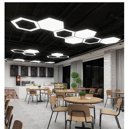 LED liustra ant laido LED/20W/230V juoda