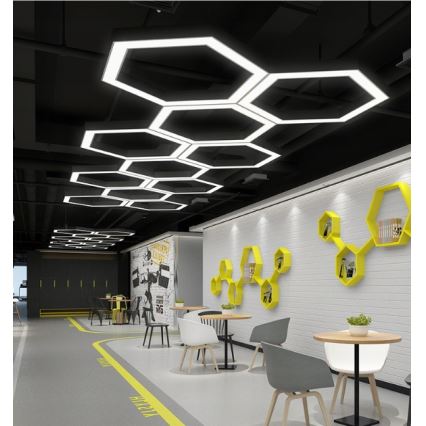 LED liustra ant laido LED/20W/230V juoda