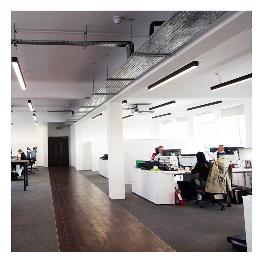 LED Liustra ant laido LED/44W/230V 3000K 120 cm juoda