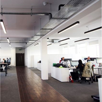 LED liustra ant laido LED/44W/230V 4000K 120 cm juoda