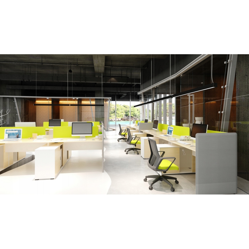 LED liustra ant laido LED/44W/230V 4000K 120 cm juoda