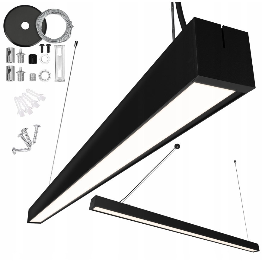 LED liustra ant laido LED/44W/230V 4000K 120 cm juoda