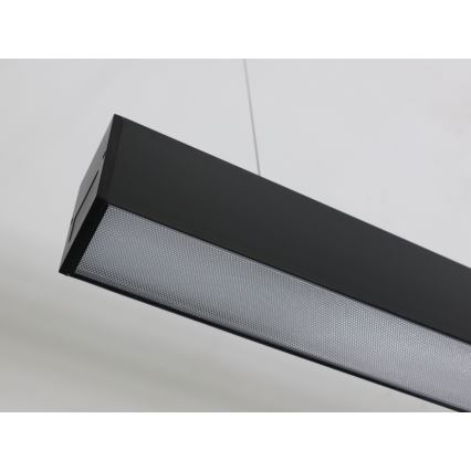 LED liustra ant laido LED/55W/230V 3000/4000/6500K 120 cm juoda