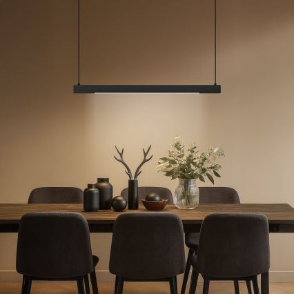 LED liustra ant laido LINEA LED/36W/230V 3000/4000/5700K CRI 90 juoda
