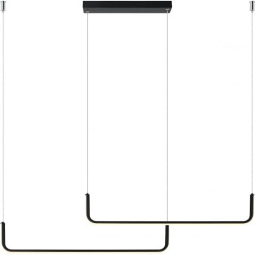 LED liustra ant laido MALAWI 2xLED/20W/230V 3000/4000/6000K juoda