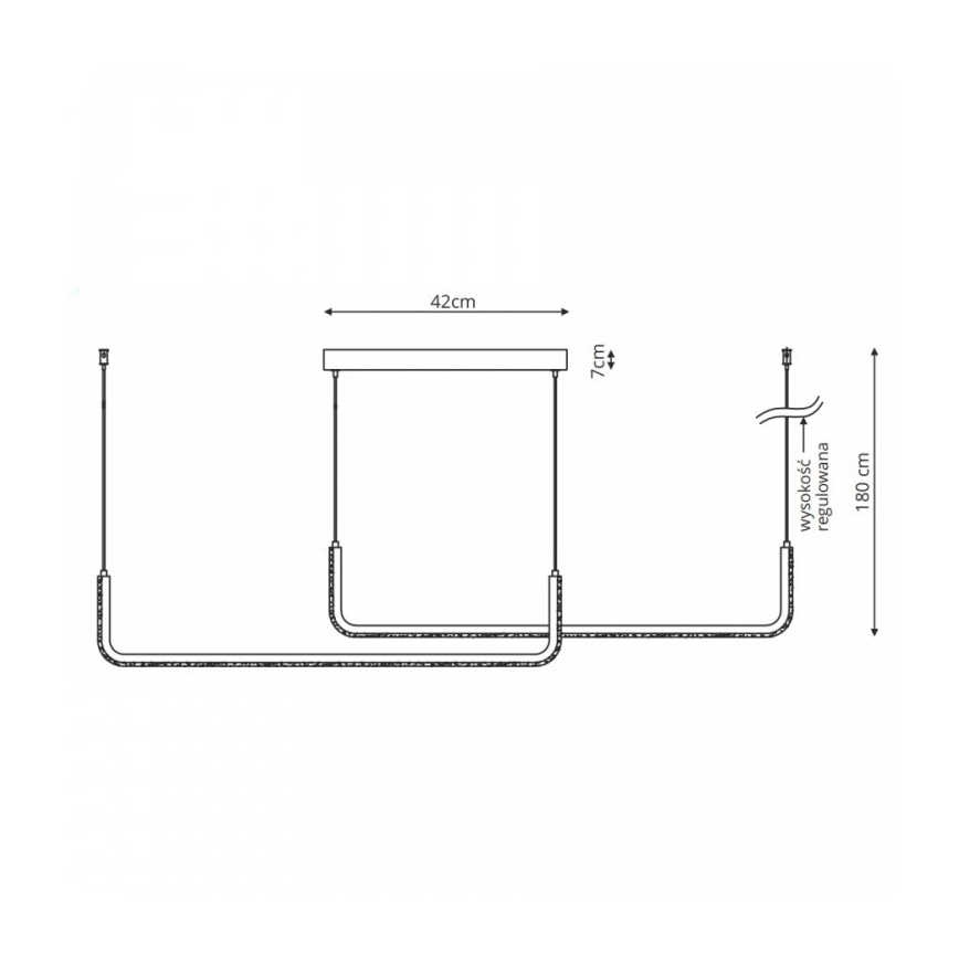 LED liustra ant laido MALAWI 2xLED/20W/230V 3000/4000/6000K juoda