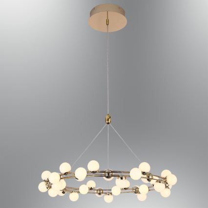 LED liustra ant laido MARS LED/50W/230V 3000K auksinė