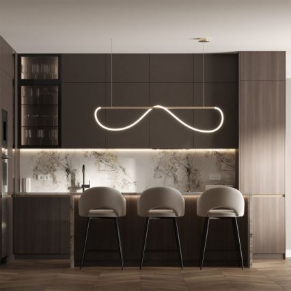 LED liustra ant laido MELECA LED/36W/230V 3000/4000/6000K 160 cm auksinė