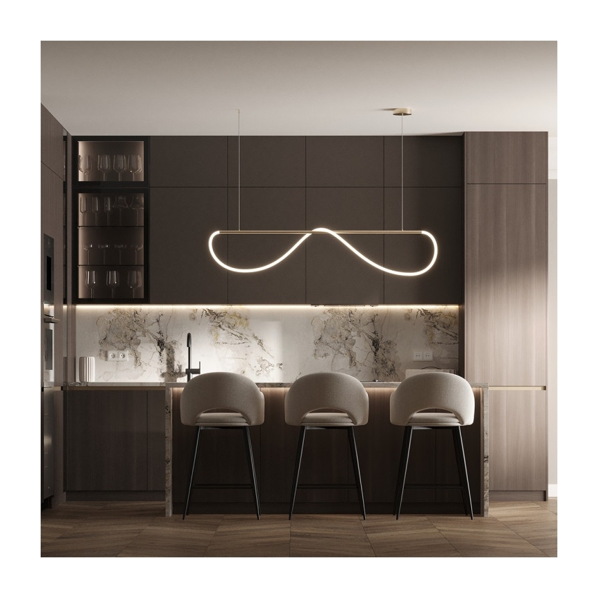 LED liustra ant laido MELECA LED/36W/230V 3000/4000/6000K 160 cm auksinė