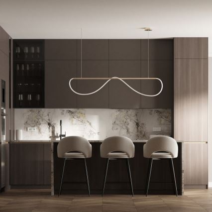 LED liustra ant laido MELECA LED/36W/230V 3000/4000/6000K 160 cm auksinė