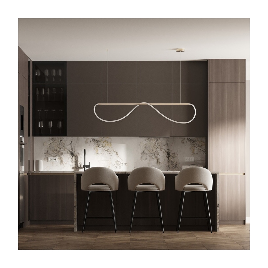 LED liustra ant laido MELECA LED/36W/230V 3000/4000/6000K 160 cm auksinė