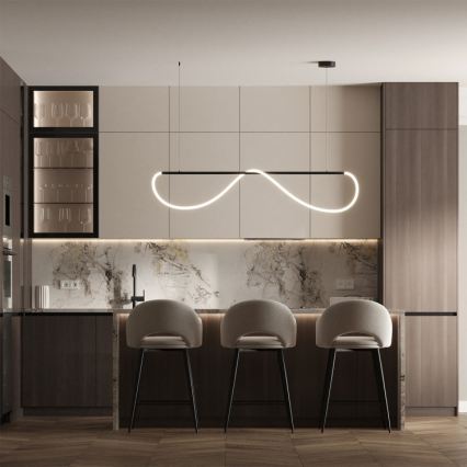 LED liustra ant laido MELECA LED/36W/230V 3000/4000/6000K 160 cm juoda