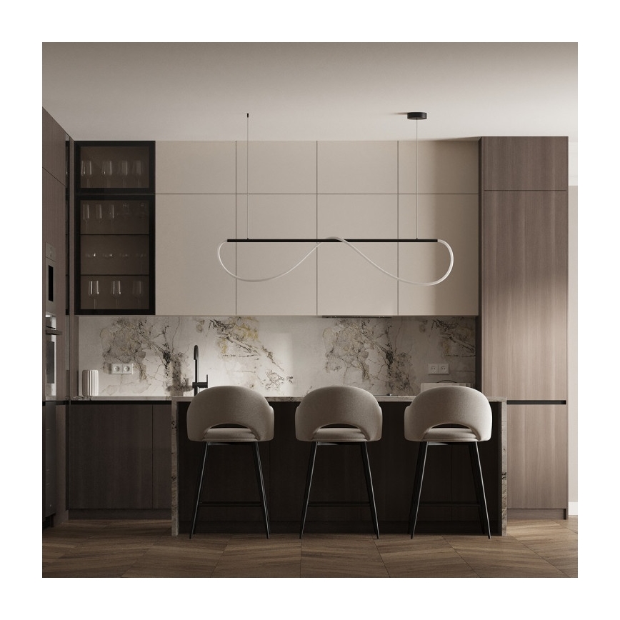 LED liustra ant laido MELECA LED/36W/230V 3000/4000/6000K 160 cm juoda