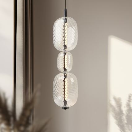 LED liustra ant laido PLAYA LED/12W/230V, juoda