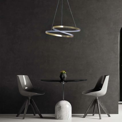 LED liustra ant laido ZEFIRA LED/40W/230V 4000K skersm. 50 cm auksinė