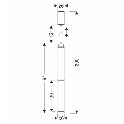 LED liustra ant lyno CORTE LED/18W/230V juoda